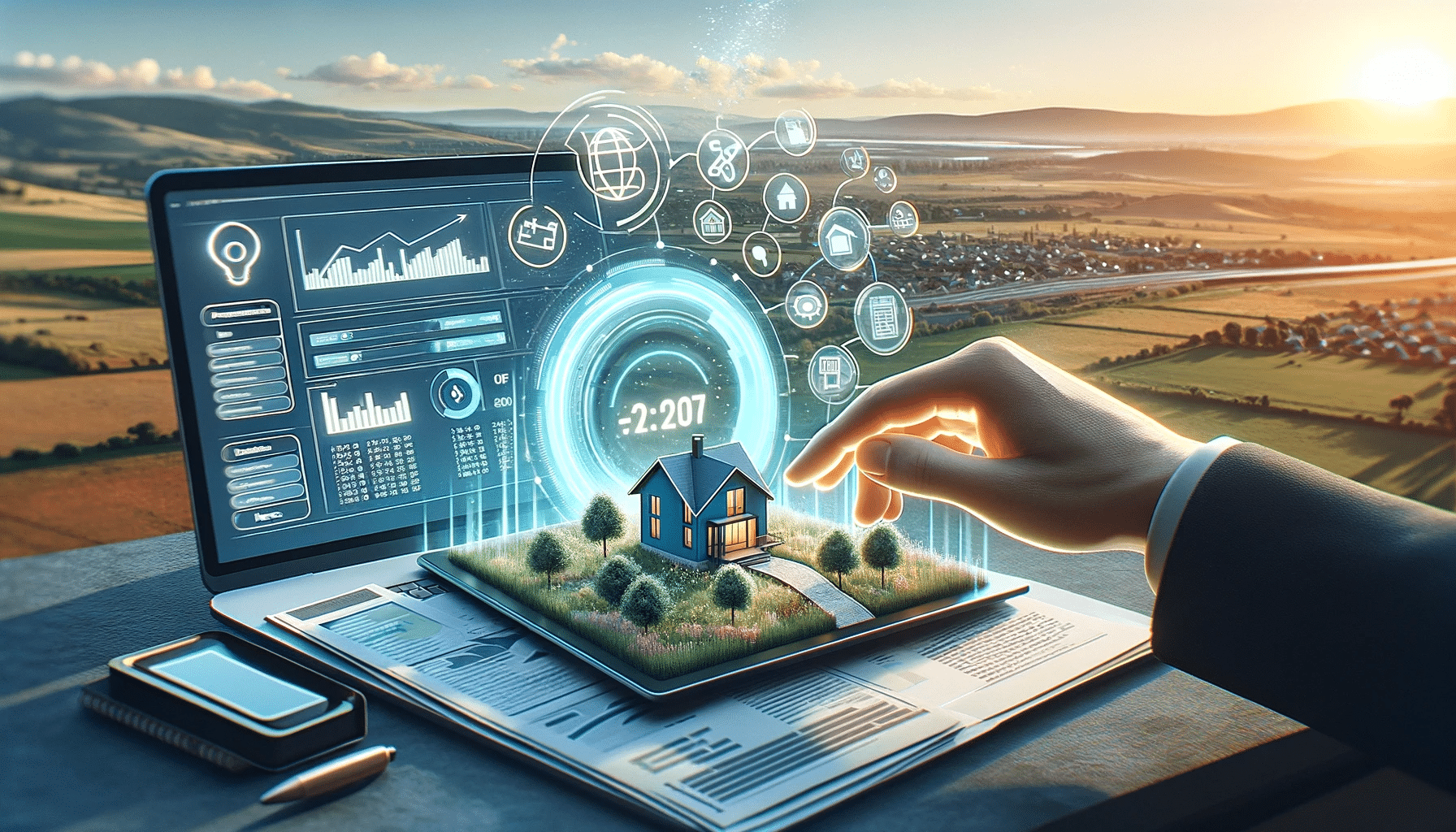 Blogs 3 DALL·E 2023 12 23 08.12.46 A landscape oriented realistic image for a blog article titled Ka E parvaldnieks Var Palidzet Jums Taupit Laiku un Naudu. The image should depict a